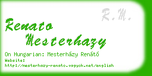 renato mesterhazy business card