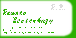 renato mesterhazy business card